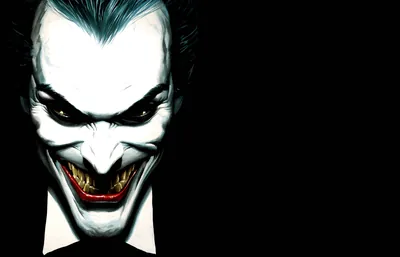 Classic Comic Joker Grin Close-Up HD Wallpaper