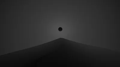 Black Sun Over a Grey Slope HD Wallpaper