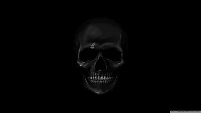 Skull Emerging from Black HD Wallpaper