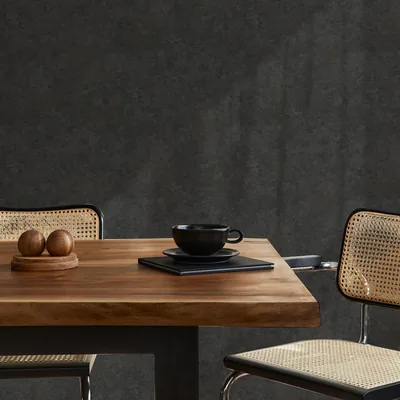 Superfresco Easy Organic Plain Black Wallpaper
