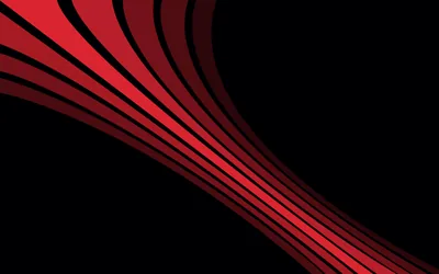 Curved Red Stripes on Black HD Wallpaper