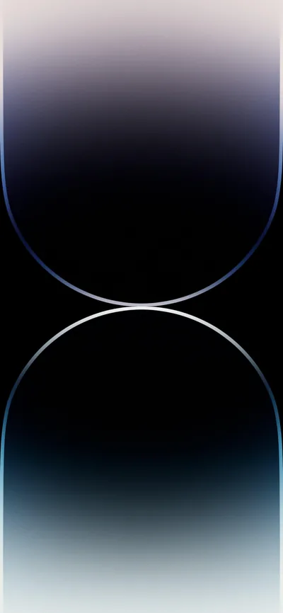 Two Curved Shapes Meeting on Black HD Phone Wallpaper