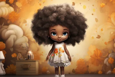 Cute Black Girl Background Graphic World Creative Fabrica