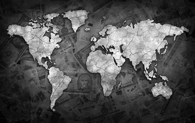 Monochrome World Map