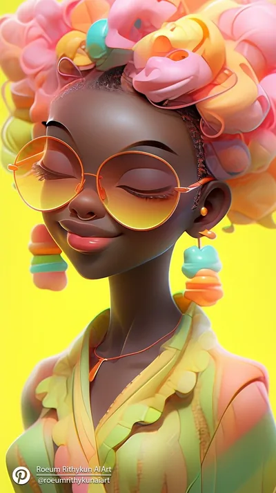 Black Artistic Girl Background