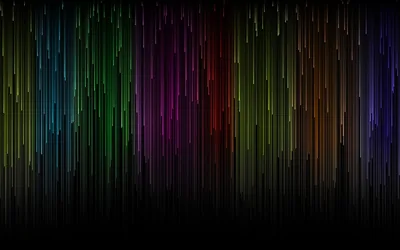 Coloured Light Streaks on Black HD Wallpaper