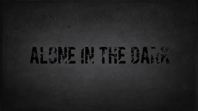 Alone in the Dark Text on Grey HD Wallpaper