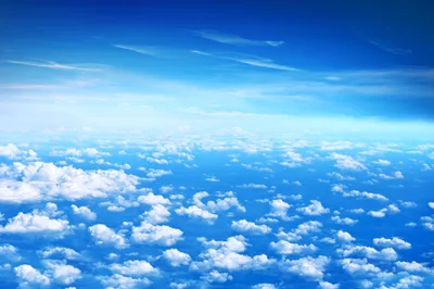 Aerial View over Scattered Clouds HD Wallpaper