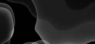 Soft Grey Blobs on a Black Field HD Wallpaper