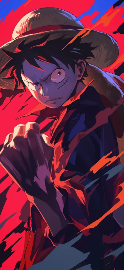 One Piece Decisive Luffy Straw Hat Red Wallpapers