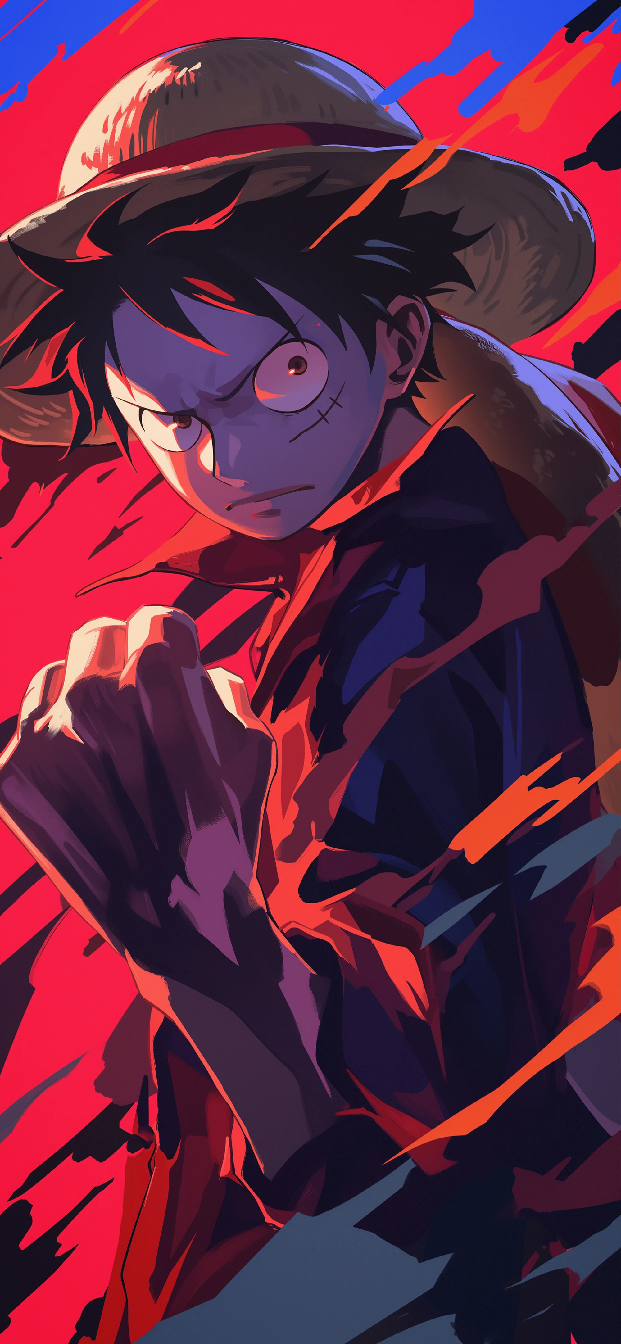 One Piece Decisive Luffy Straw Hat Red Wallpapers