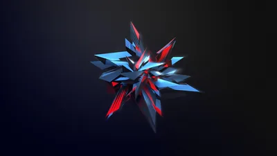Red Crystal with a Thin Ring HD Wallpaper
