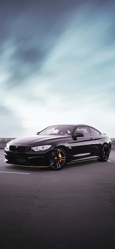 BMW Coupe In Black 4K Phone Wallpaper