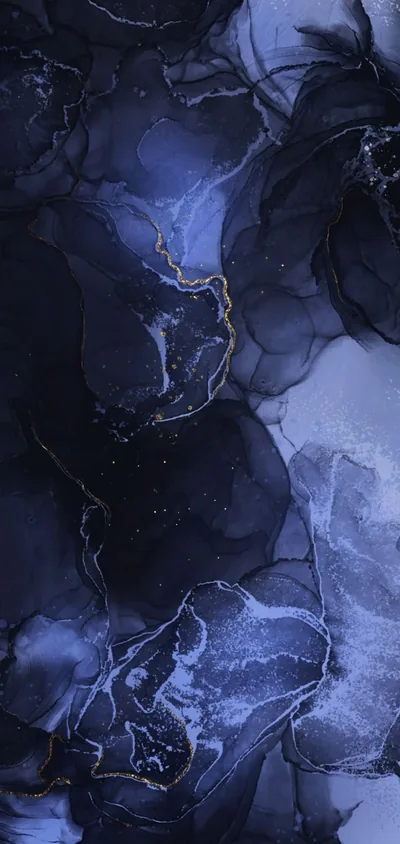 Abstract Black and Gold Marble Wallpaper