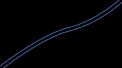 Thin Blue Curve on Pure Black HD Wallpaper