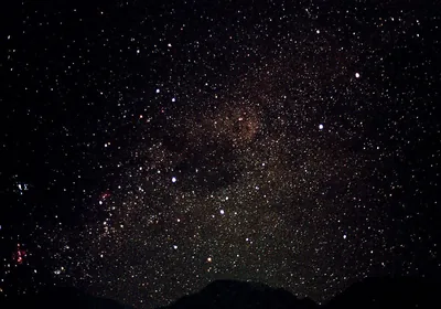 Starry Sky Above a Mountain Ridge HD Wallpaper