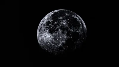 Full Moon Against Black Sky HD Wallpaper