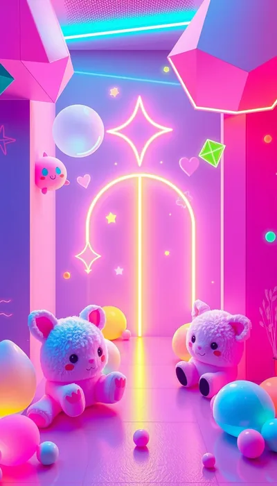 Aesthetic Cute Neon Wallpaper