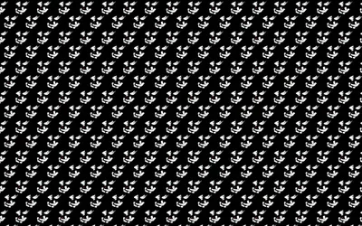 Small Skull Pattern on Black HD Wallpaper