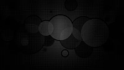 Dark Circles on Halftone Grid HD Wallpaper