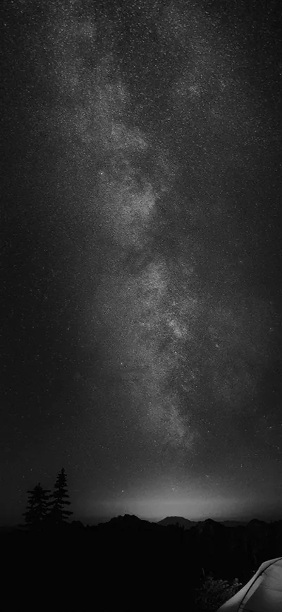 Camping Night Star Galaxy Milky Sky Dark Space Bw iPhone Wallpapers