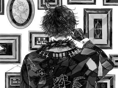 Original Black & White Anime HD Wallpaper