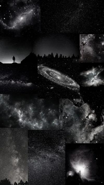 black wallpaper galaxies