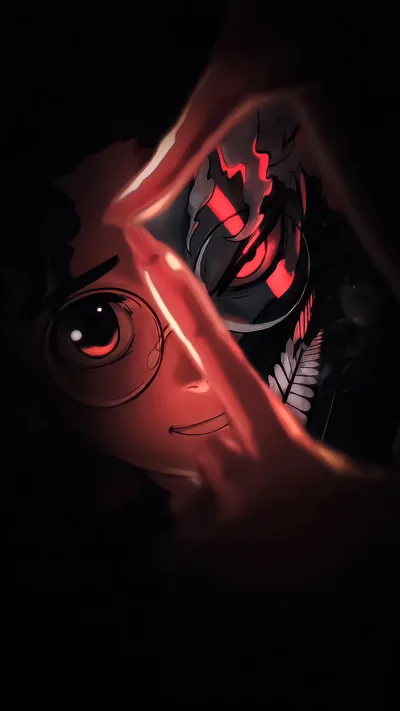 Okarun Dandadan Curse Close-Up HD Phone Wallpaper
