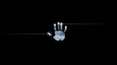 Glowing Handprint on Black HD Wallpaper