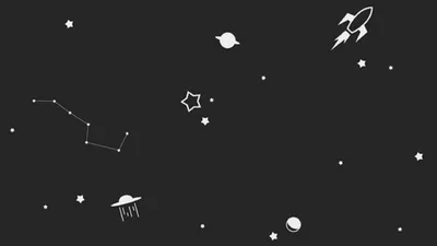 Space Stars Rocket HD Black Aesthetic Wallpapers