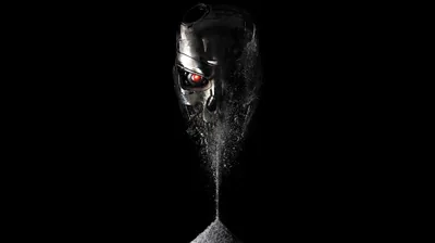 Dark Helmet Dissolving into Sand HD Wallpaper