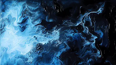 Abstract Blue and Black Swirls 4K PC Wallpaper