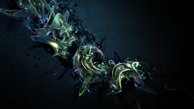 Digital Art Shapes Water Black Background Dark Theme HD Dark Theme Wallpapers