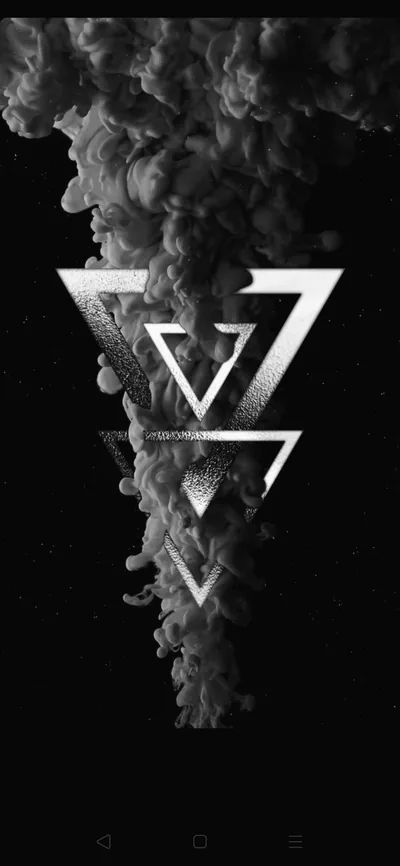 White Triangles Over Rising Smoke HD Phone Wallpaper