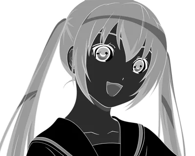 Happy Girl Anime Monochrome 4K UHD Wallpaper for UltraHD Desktop and TV Smartphone