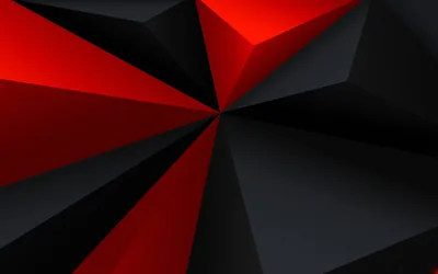 Triangular Fan Burst in Red and Grey HD Wallpaper