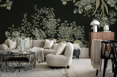 Bold Floral, Black
