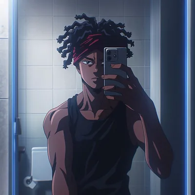 Black Anime Charcter Wallpaper and Background