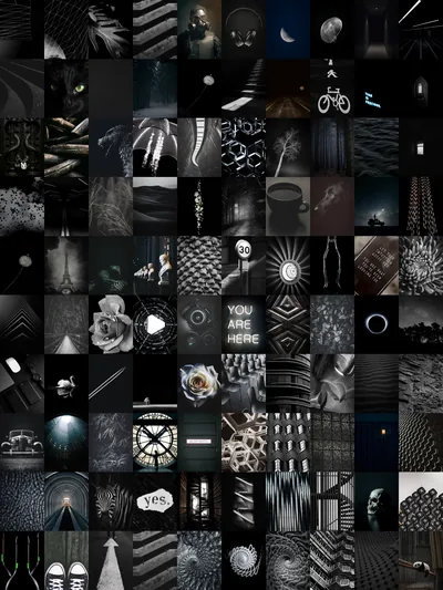 Dark Wall Collage Kit Grid HD Phone Wallpaper