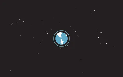 Tiny Earth Icon Among Stars HD Wallpaper