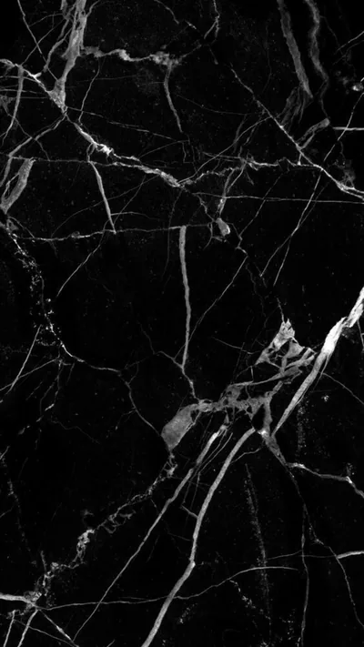 Black Marble with White Veins HD Phone Wallpaper
