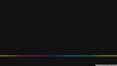 Rainbow Line on Pure Black HD Wallpaper