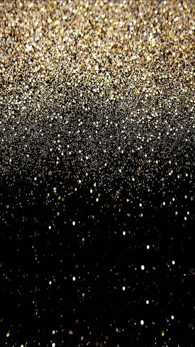 Black and Gold Glitter Background with White Dots