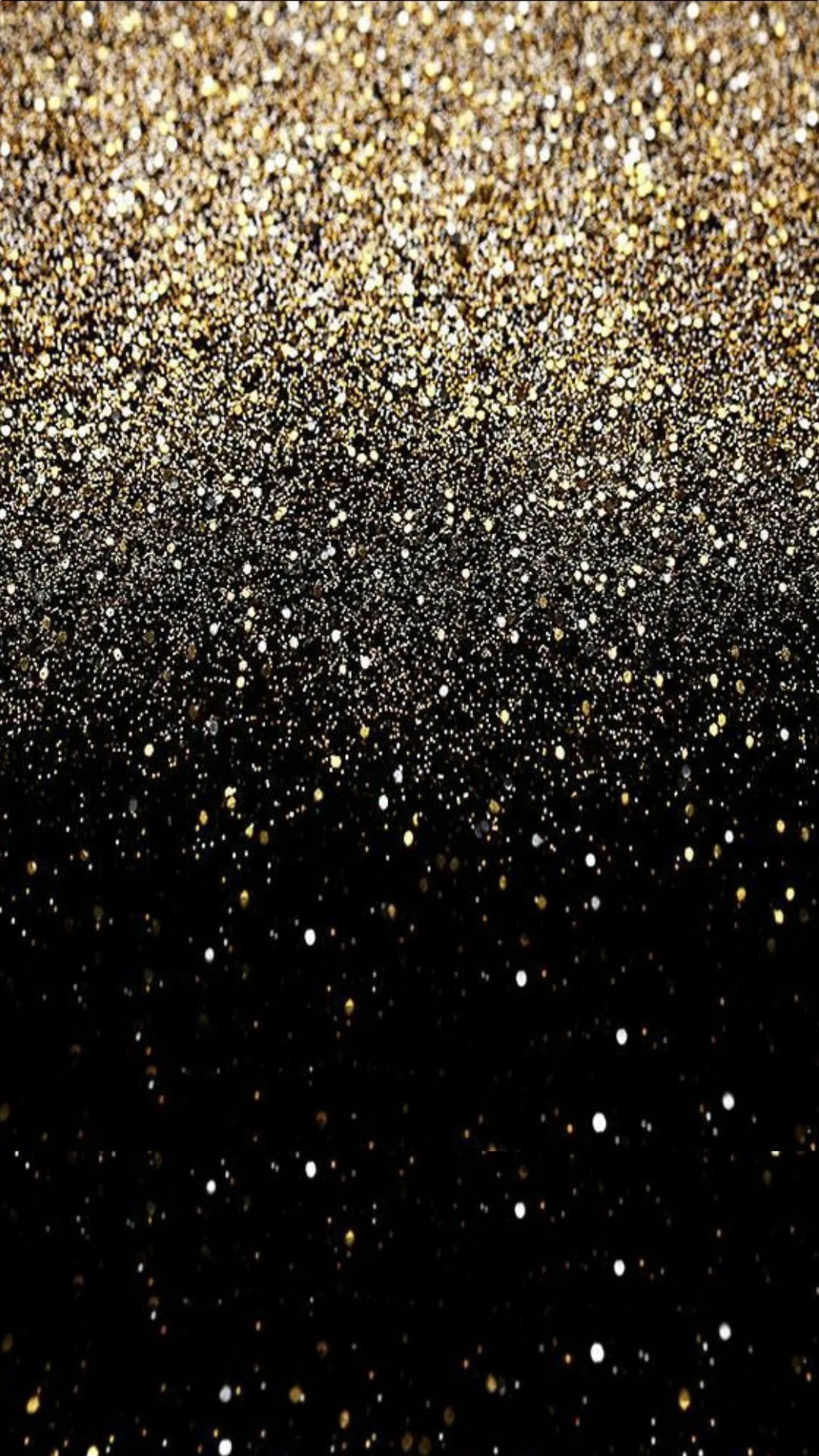 Black and Gold Glitter Background with White Dots