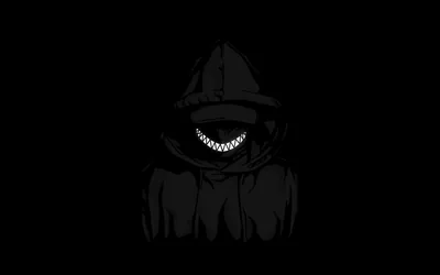 Hooded Figure with a Wide Grin HD Wallpaper