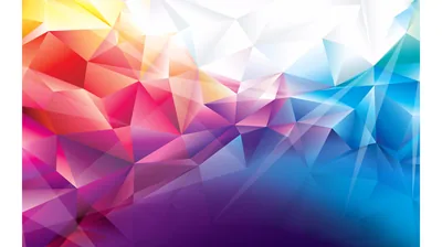 Low Poly Gradient Triangle Pattern HD Wallpaper