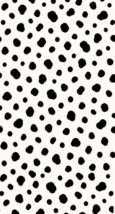 Cute Dalmatian Print Phone Wallpaper Minimal Monochrome Aesthetic Background for iPhone