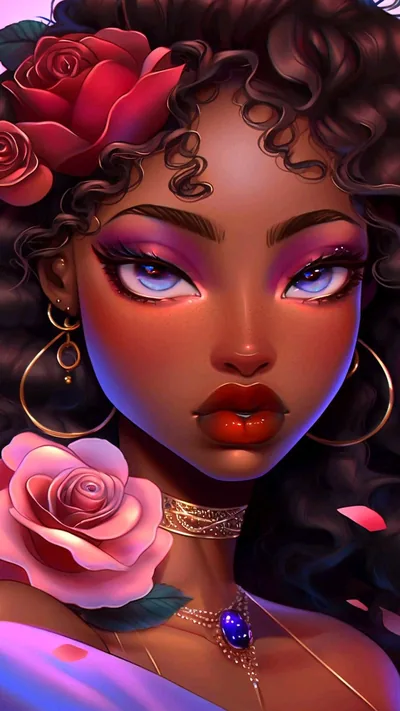 Beautiful black girl magic melanin black woman afro fashion girl