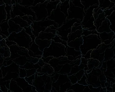 Faint Fractal Veins on Black HD Wallpaper