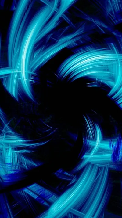 Cyan Neon Vortex Swirl HD Phone Wallpaper